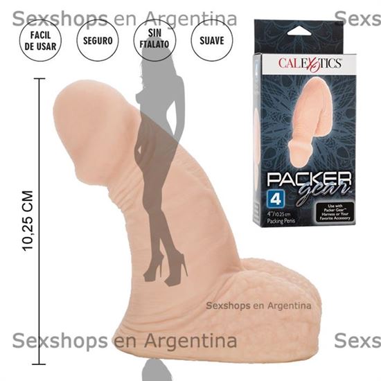 Packer Gear dildo de 10 cm con testiculos